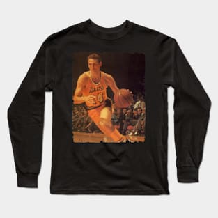 Jerry West - Vintage Design Of Basketball Long Sleeve T-Shirt